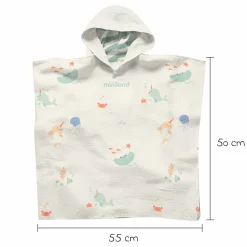 Badeponcho aus Musselin 50 x 55 cm - Ocean