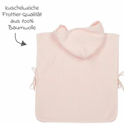 Badeponcho Frottee 1 - 3 Jahre - Soft Pink