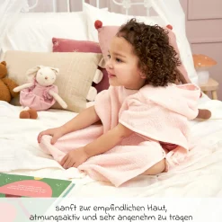 Badeponcho Frottee 1 - 3 Jahre - Soft Pink