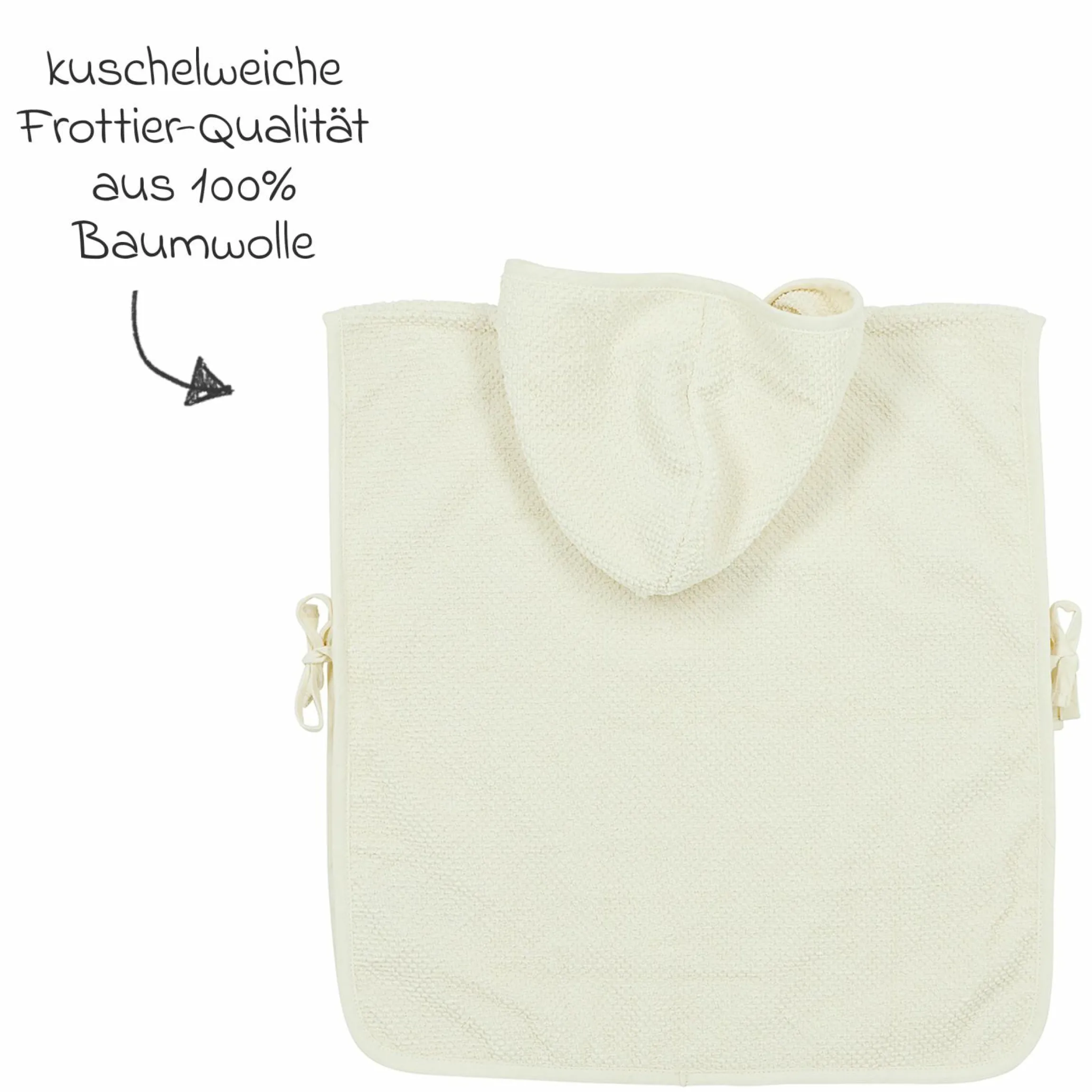 Badeponcho Popcorn 1 - 3 Jahre - Naturel