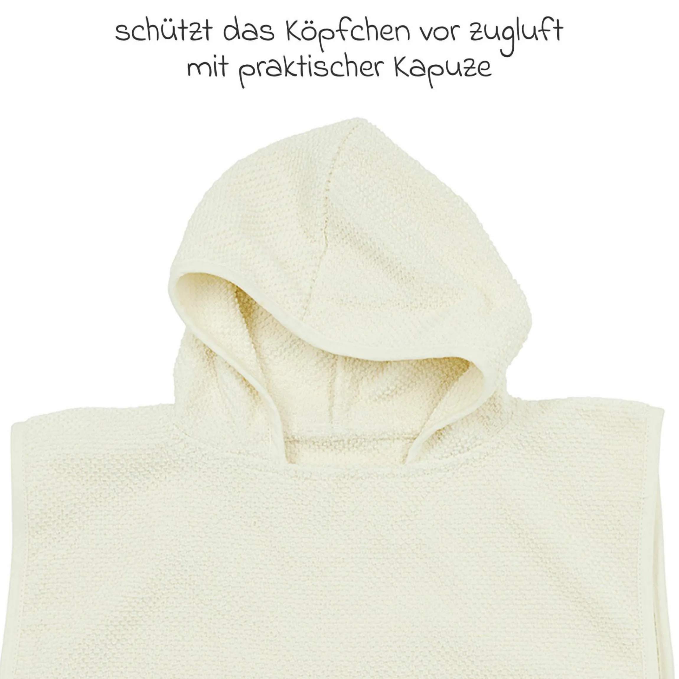 Badeponcho Popcorn 1 - 3 Jahre - Naturel