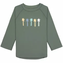 Bade-Shirt LSF Long Sleeve Rashguard - Palms - Deep Olive - Gr. 98