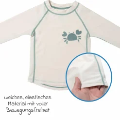 Bade-Shirt mit UV-Schutz - Krabbe - Offwhite - Gr. 98