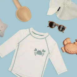Bade-Shirt mit UV-Schutz - Krabbe - Offwhite - Gr. 98