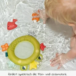 Badespielzeug Kescher Frosch mit 4 Meeresbewohnern - Plansch & Play