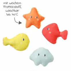 Badespielzeug Kescher Frosch mit 4 Meeresbewohnern - Plansch & Play