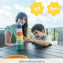 Badespielzeug Stackable Cups 7-teilig