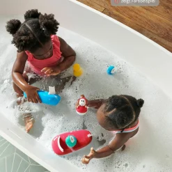 Badespielzeug Wackelfigur 2er Pack - Affe - Mintgrün & Altrosa