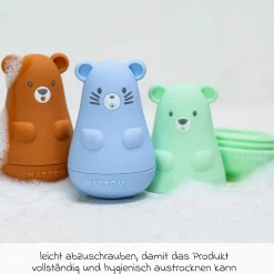 Bade-Spritzfiguren 3er Set - Bär - Blue