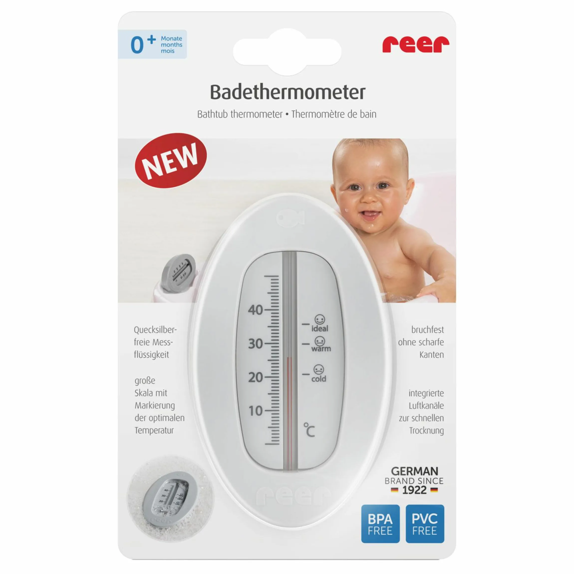 Badethermometer - Grau