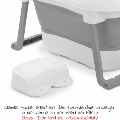 Badewanne Wash N Fold L - White / Stone - Gr. L