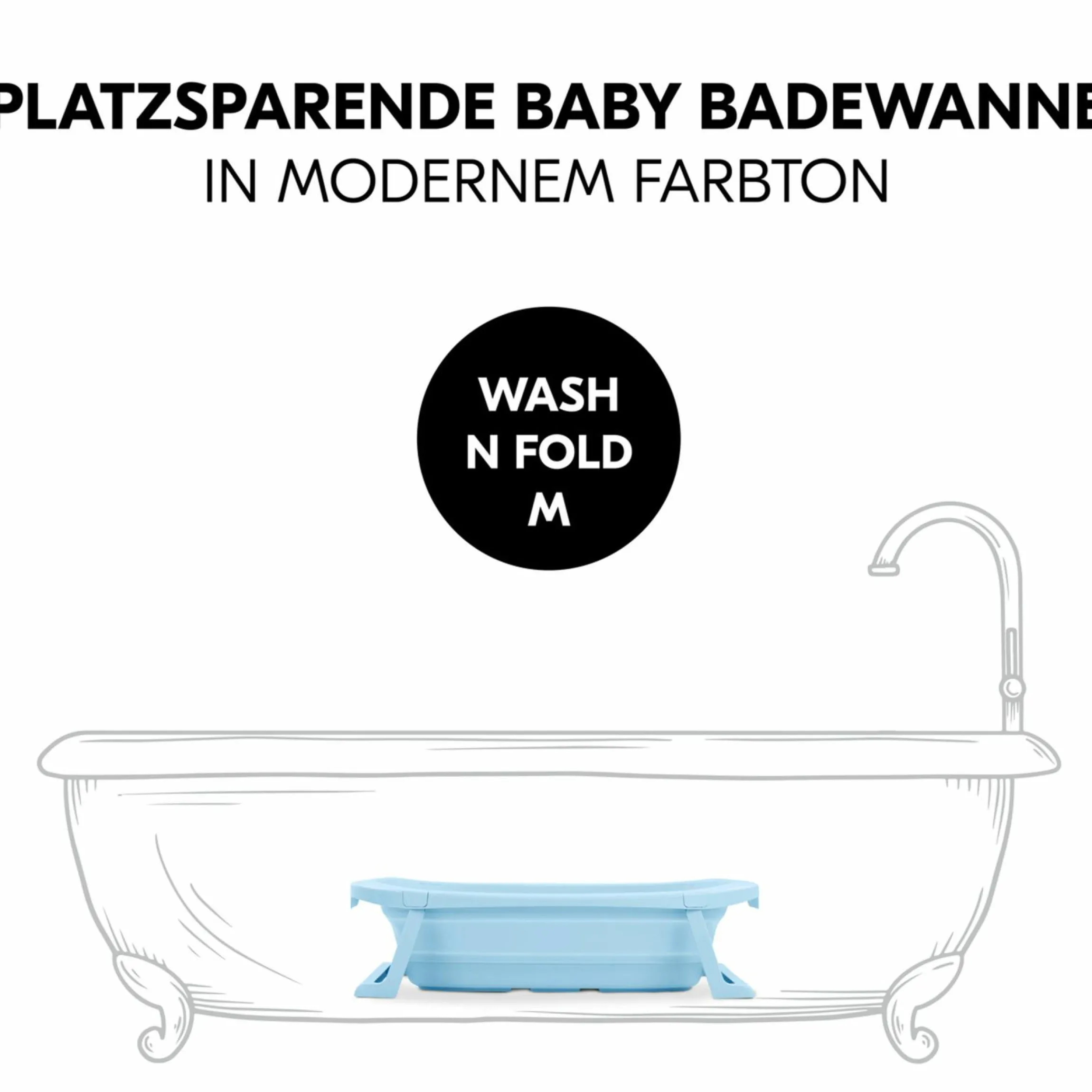 Badewanne Wash N Fold M - Light Blue