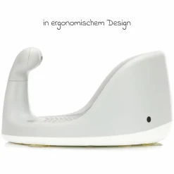 Badewannensitz Wal in ergonomischem Design mit rutschfesten Saugnäpfen - Grau