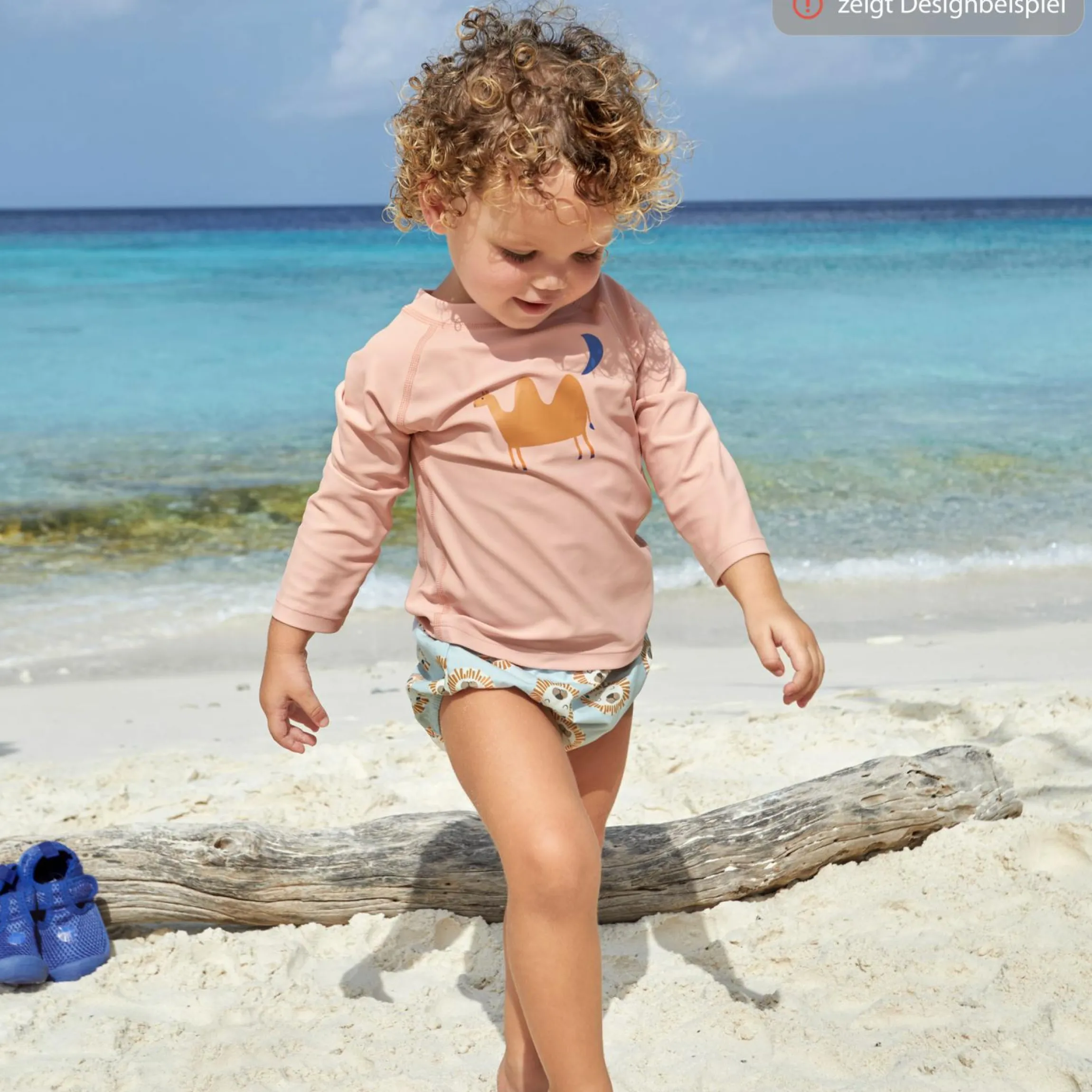 Bade-Windelhose LSF Swim Diaper - Palms Nature - Gr. 86