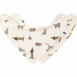 Bandana Lätzchen 2er Pack aus Bio-Baumwolle - Little Mateys - Royal Blue