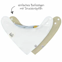 Bandana Lätzchen 2er Pack Cowl-Neck aus Bio-Baumwolle - Happy Fruits - Lemon
