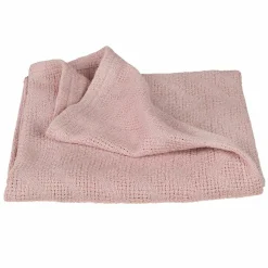 Baumwoll-Decke aus Organic Baumwolle - Strickoptik 80 x 80 cm - Lil Planet - Rosa Mauve