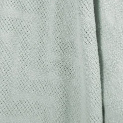 Baumwoll-Decke aus Organic Baumwolle - Strickoptik 80 x 80 cm - Lil Planet - Frosty Green
