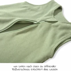 Baumwoll-Schlafsack - Interlock - Olive - Gr. 90 cm