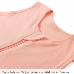 Baumwoll-Schlafsack - Interlock - Apricot - Gr. 70 cm