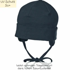 Beanie zum Binden - Marine - Gr. 39
