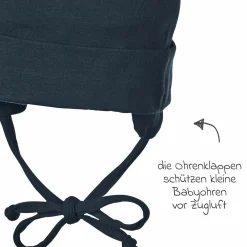 Beanie zum Binden - Marine - Gr. 39