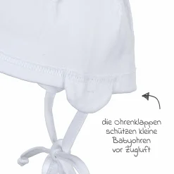 Beanie zum Binden - Weiß - Gr. 39