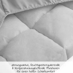Bed Me - Topper für Reisebett- Matratzen 80 x 50 cm - Grey