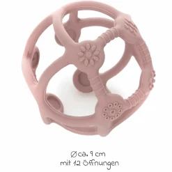 Beiß- und Greifball Bite & Play 8,6 cm - Rosa