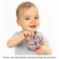Beiß- und Greifball Bite & Play 8,6 cm - Rosa