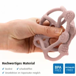 Beiß- und Greifball Bite & Play 8,6 cm - Rosa