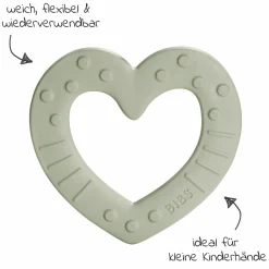 Beißring - Baby Bitie - Heart - Sage
