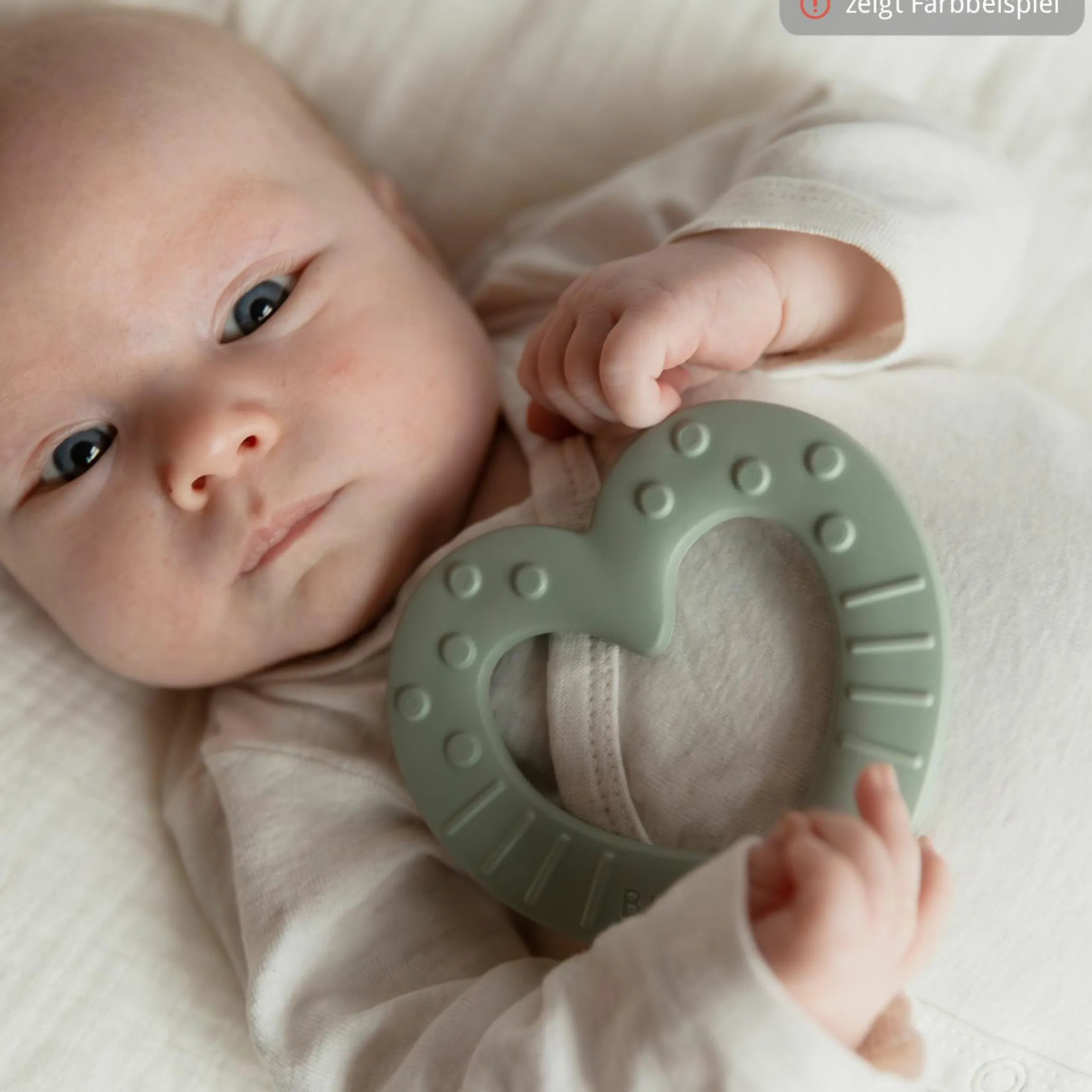 Beißring - Baby Bitie - Heart - Blush