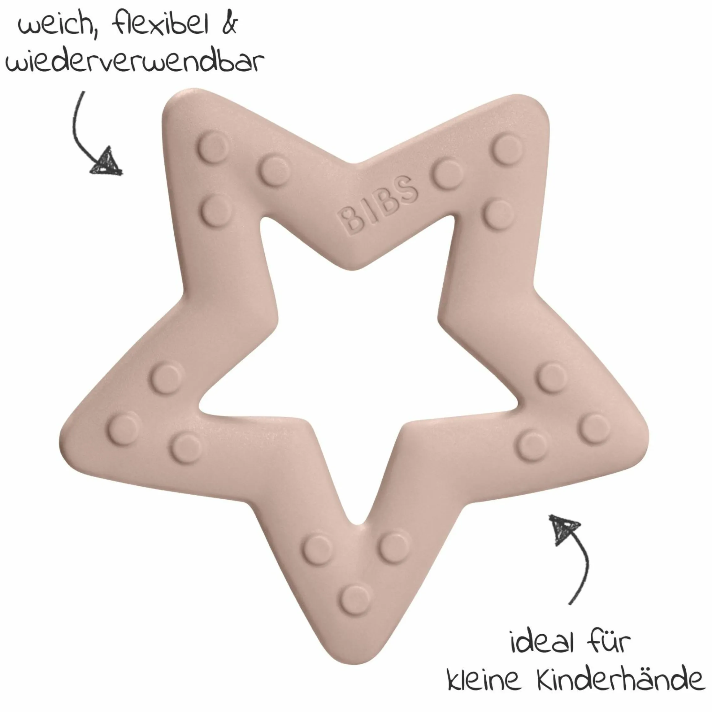 Beißring - Baby Bitie - Star - Blush