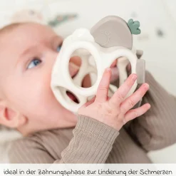 Beißring & Greifball aus Silikon - Sheepy - Sand
