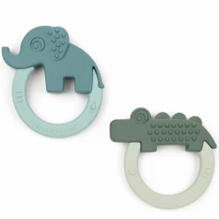 Beißring 2er Pack - Deer Friends - Grün / Blau