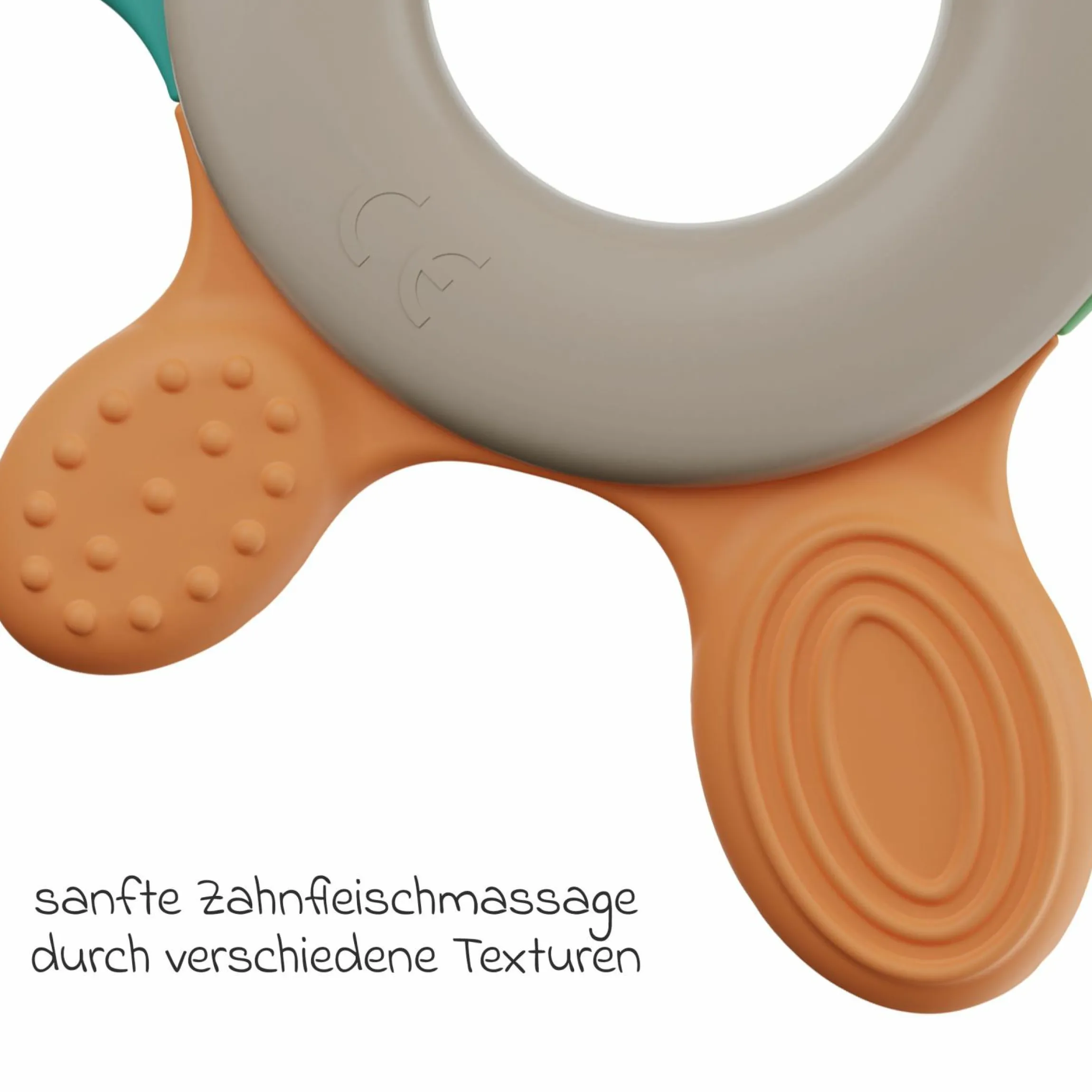 Beißring Green - Türkis / Orange / Grün