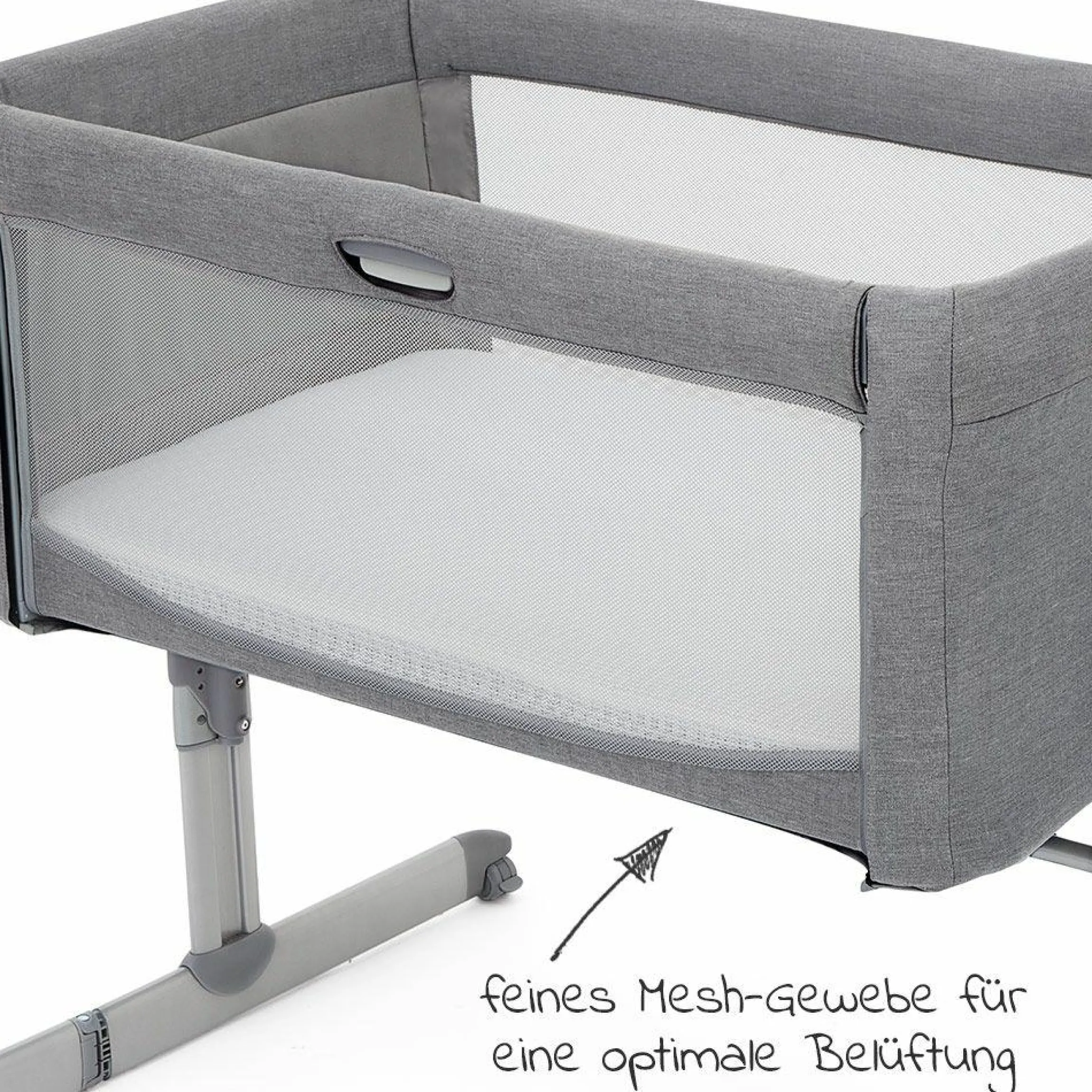 Beistell- & Reisebett Roomie inkl. Matratze & Transporttasche - Gray Flanel - Kollektion 2025