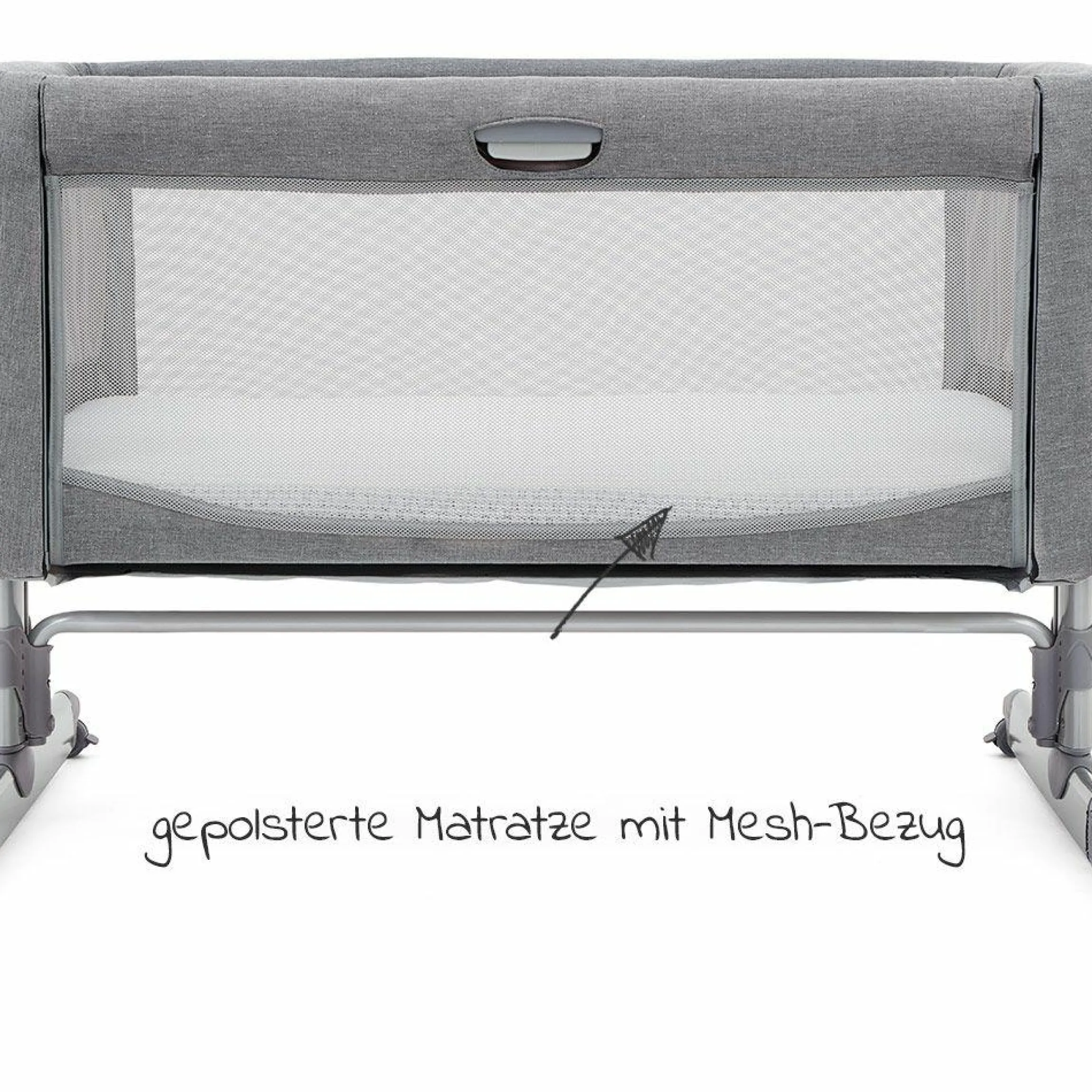 Beistell- & Reisebett Roomie inkl. Matratze & Transporttasche - Gray Flanel - Kollektion 2025