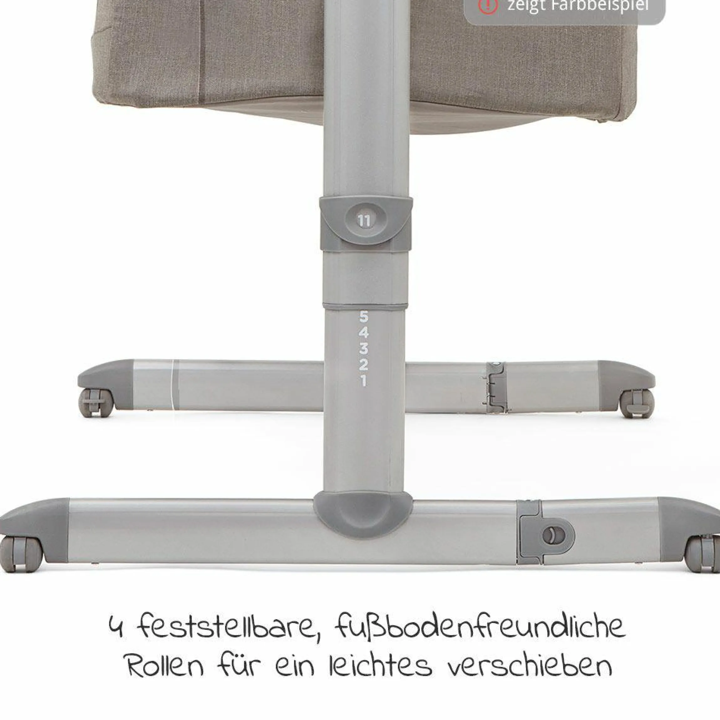 Beistell- & Reisebett Roomie inkl. Matratze & Transporttasche - Gray Flanel - Kollektion 2025