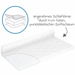 Beistellbett & Wiegen-Matratze Allegro klappbar 90 x 50 cm