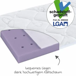 Beistellbett & Wiegen-Matratze Brise Light 40 x 90 cm