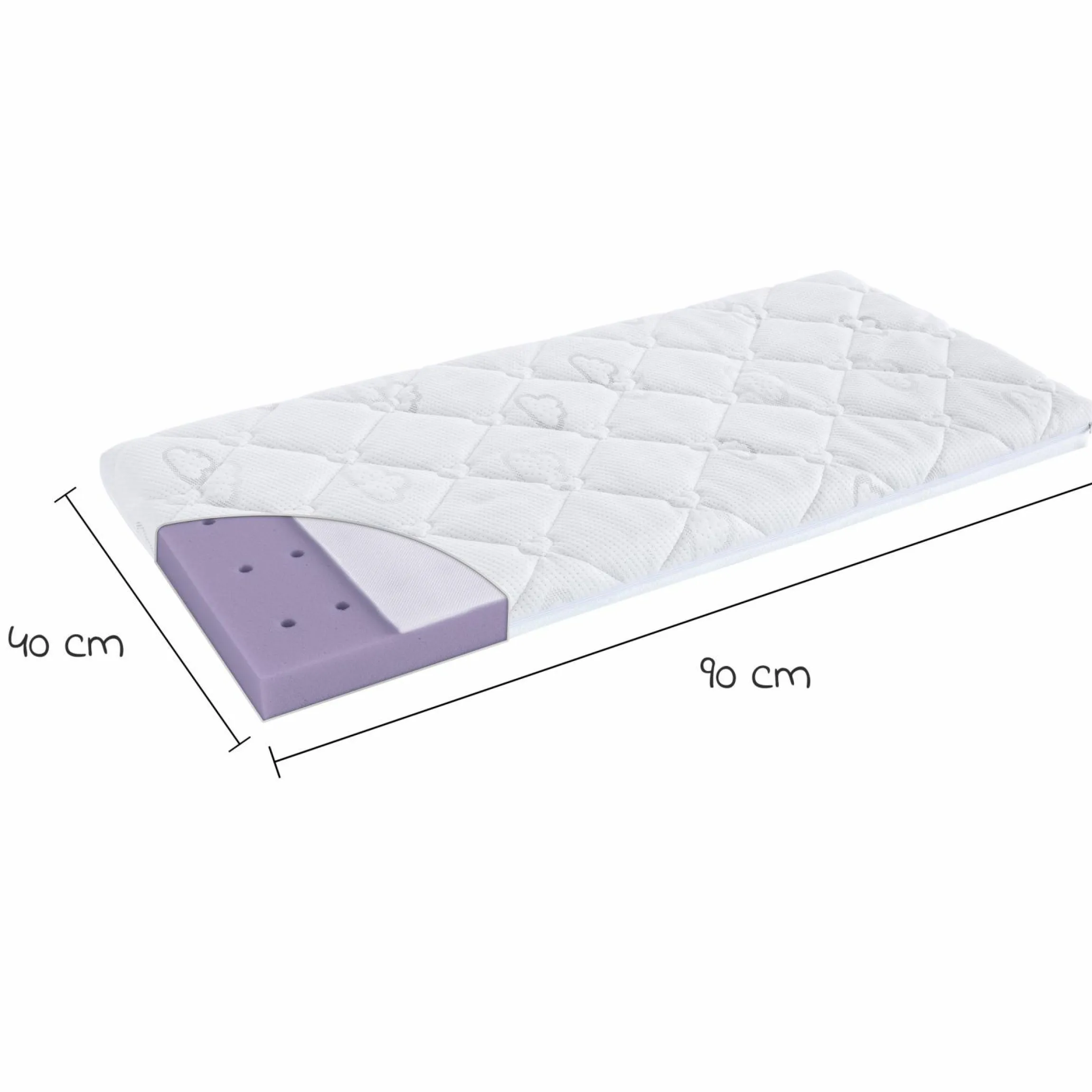 Beistellbett & Wiegen-Matratze Brise Light 40 x 90 cm