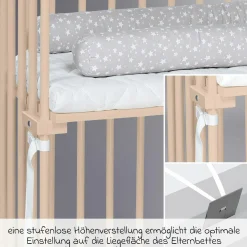 Beistellbett Boxspring - Beige lackiert - Kollektion 2024