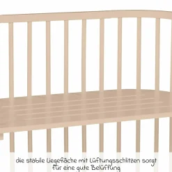 Beistellbett Boxspring - Beige lackiert - Kollektion 2024