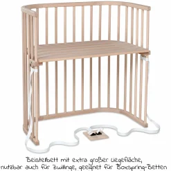 Beistellbett Boxspring - Natur unbehandelt - Kollektion 2024