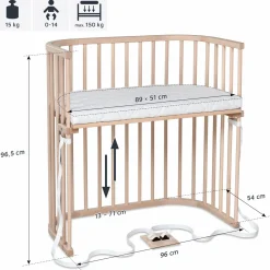 Beistellbett Boxspring - Natur unbehandelt - Kollektion 2024