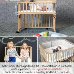 Beistellbett Boxspring - Natur unbehandelt - Kollektion 2024