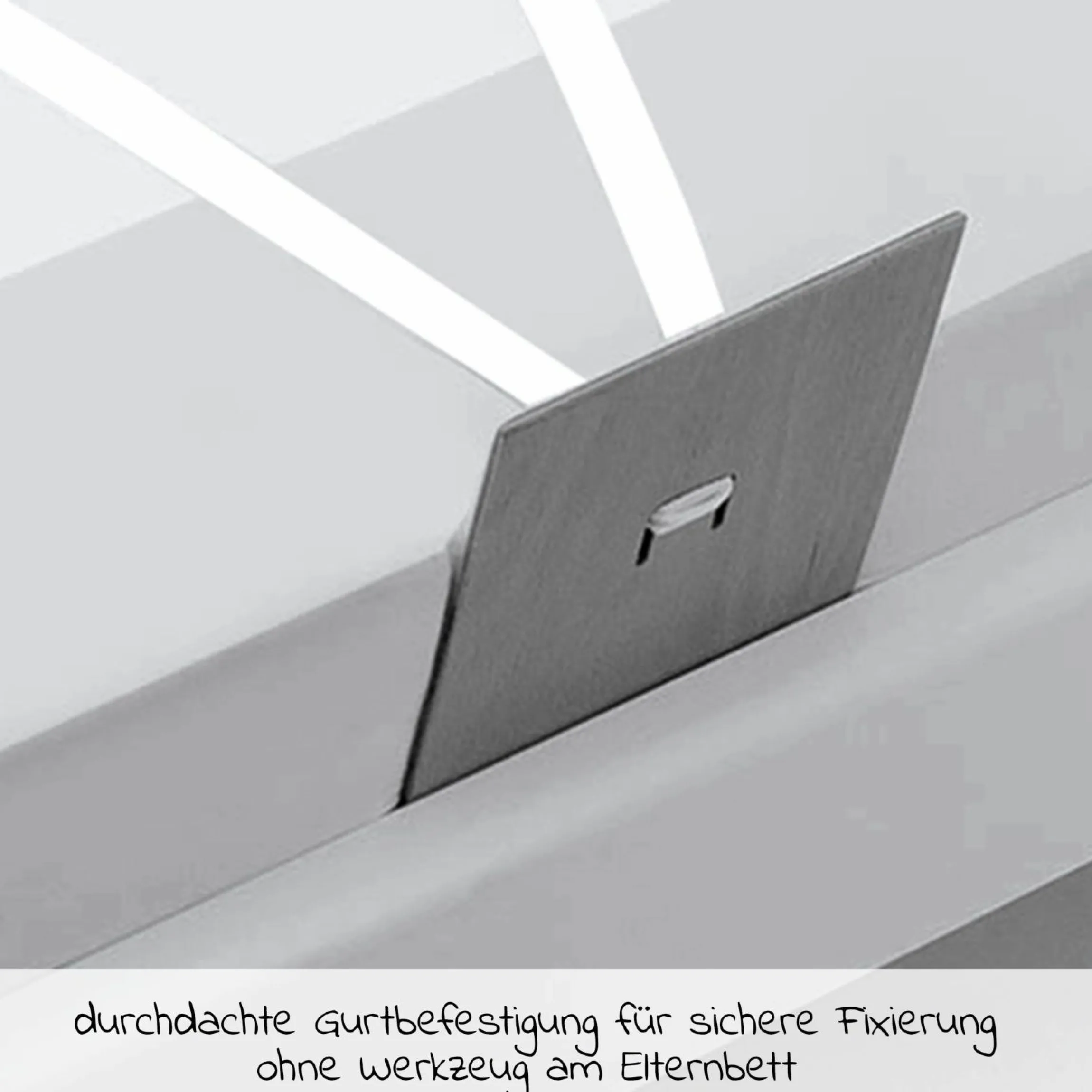 Beistellbett Boxspring - Weiß lackiert - Kollektion 2024