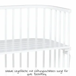 Beistellbett Boxspring - Weiß lackiert - Kollektion 2024